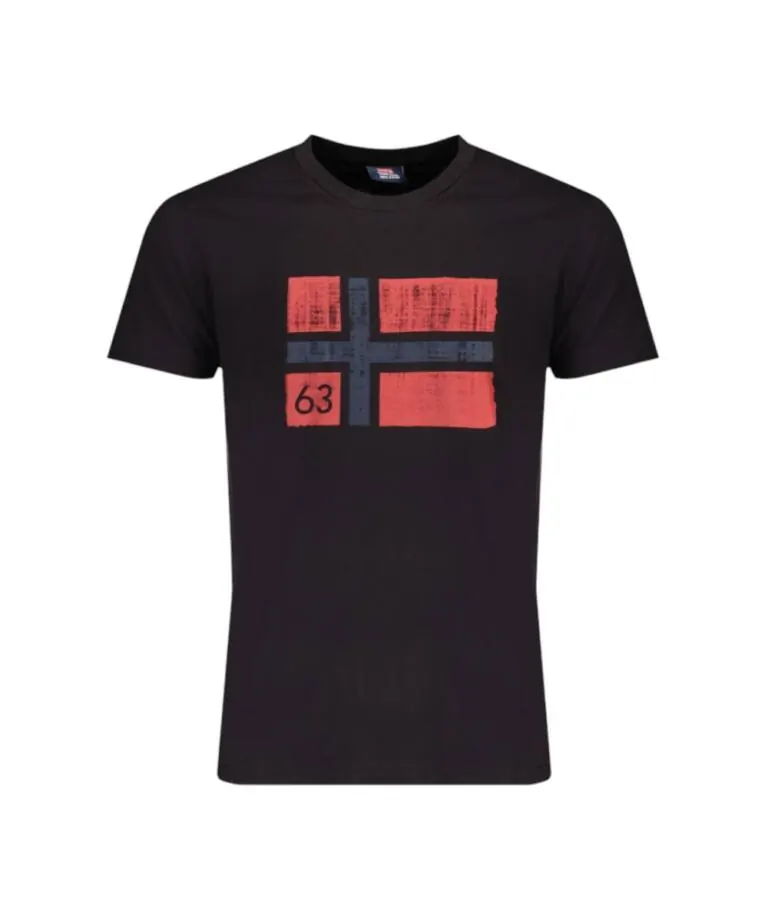 Scuola Nautica Italiana - Ανδρικό T-shirt Κοντομάνικο 846019-BLACK Μαύρο