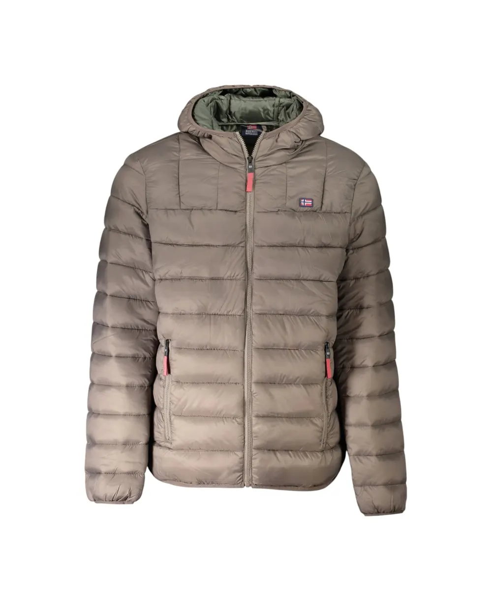 Scuola Nautica Italiana - Ανδρικό Χειμωνιάτικο Μπουφάν Puffer 849150-FALCON Καφέ Ανοιχτό