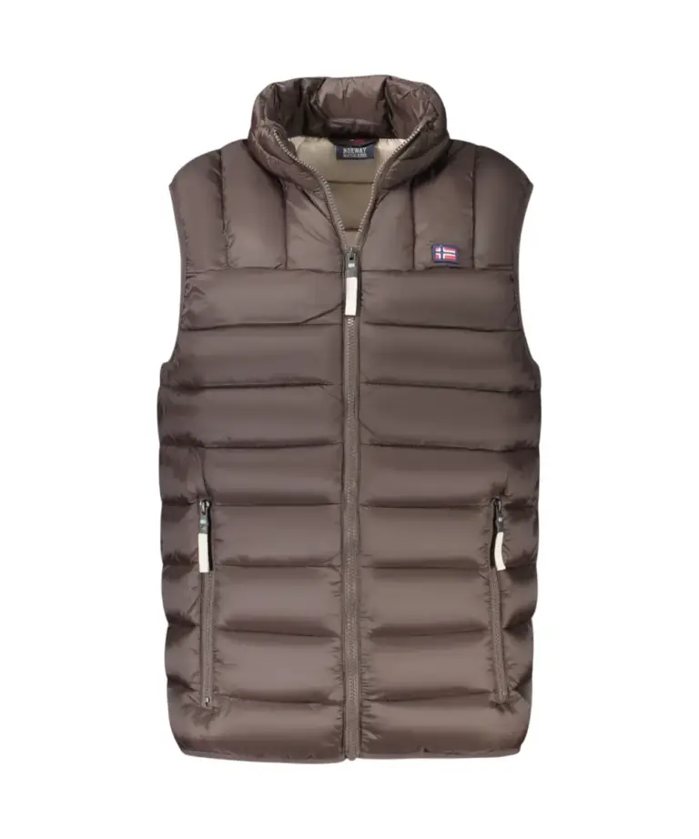 Scuola Nautica Italiana - Ανδρικό Αμάνικο Μπουφάν Puffer 849148-BROWN Καφέ