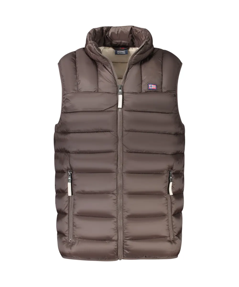 Scuola Nautica Italiana - Ανδρικό Αμάνικο Μπουφάν Puffer 849148-BROWN Καφέ