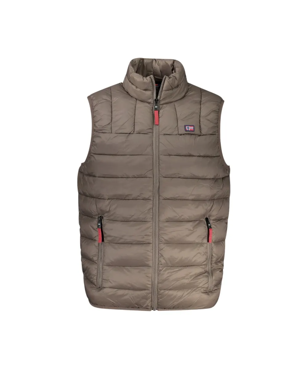 Scuola Nautica Italiana - Ανδρικό Αμάνικο Μπουφάν Puffer 849148-FALCON Καφέ