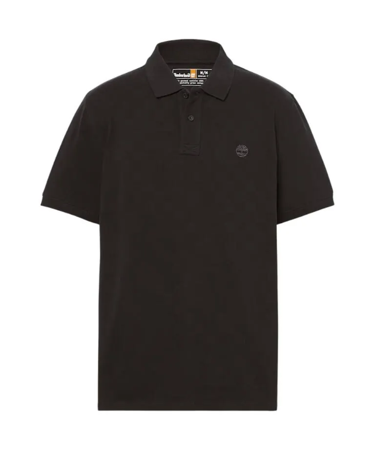 Timberland - Ανδρικό T-shirt Polo με Λογότυπο TB0A6VDP-001 Μαύρο