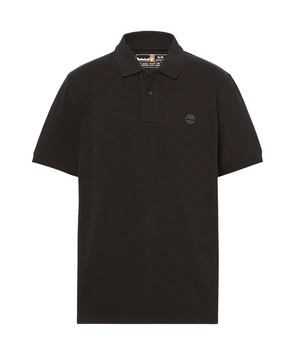 Timberland - Ανδρικό T-shirt Polo με Λογότυπο TB0A6VDP-001 Μαύρο