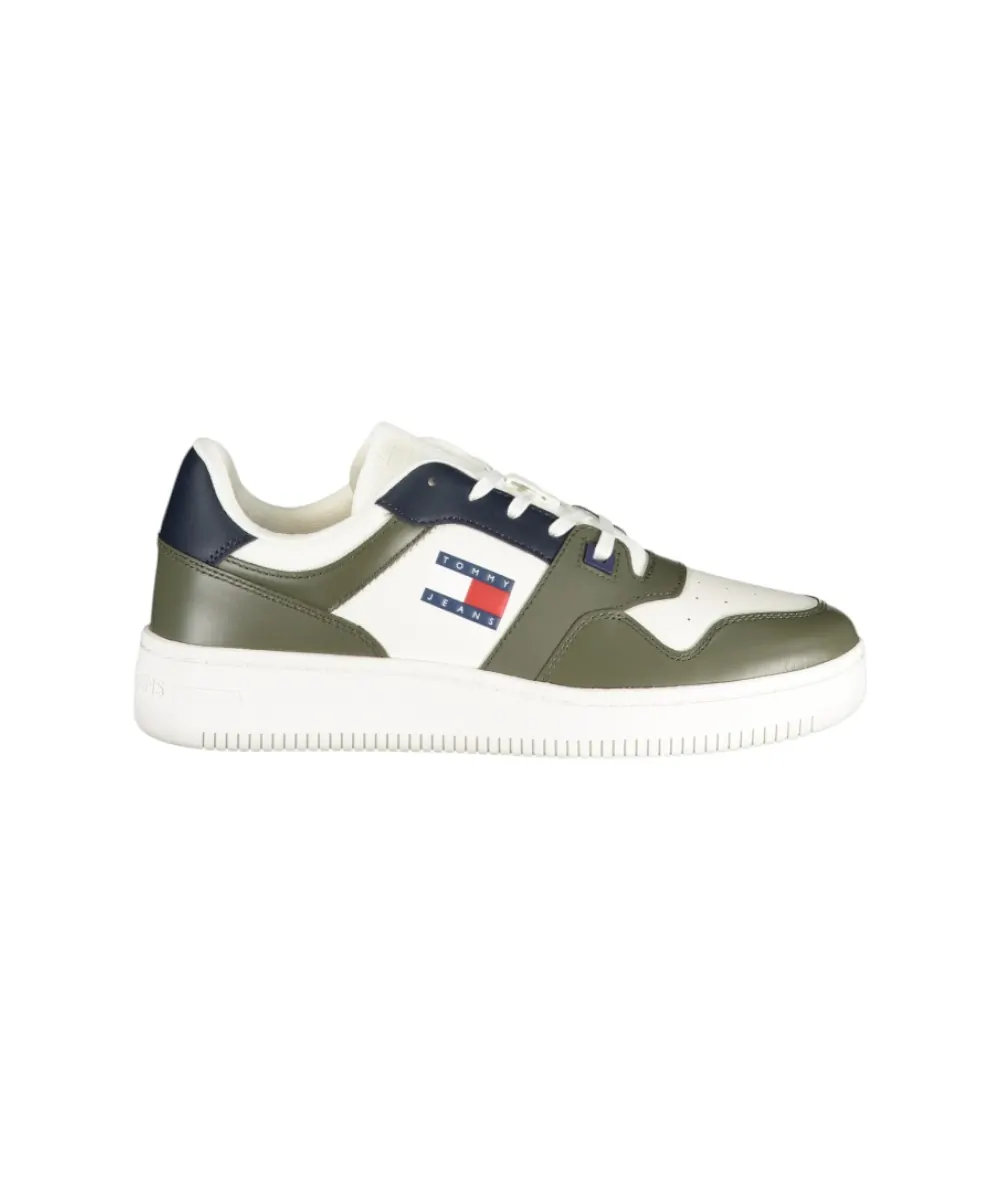 Tommy Hilfiger - Ανδρικά Δερμάτινα Sneakers Tjm Retro Basket Ess EM0EM01395-M00 Χακί