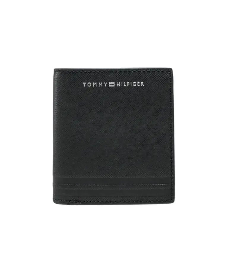 Tommy Hilfiger - Ανδρικό Δερμάτινο Πορτοφόλι Th Business Leather Trifold AM0AM10984-BDS Μαύρο