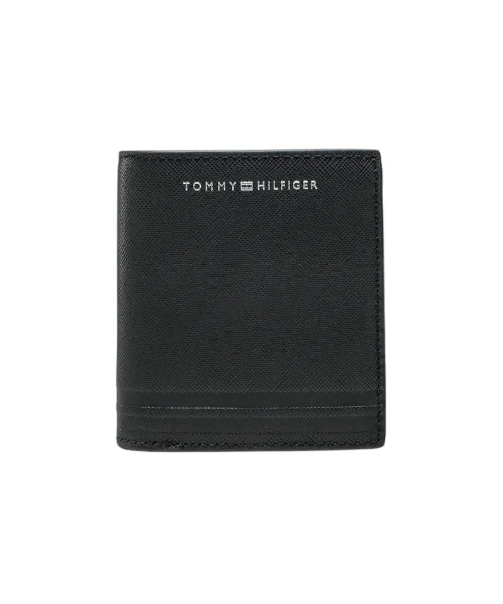 Tommy Hilfiger - Ανδρικό Δερμάτινο Πορτοφόλι Th Business Leather Trifold AM0AM10984-BDS Μαύρο