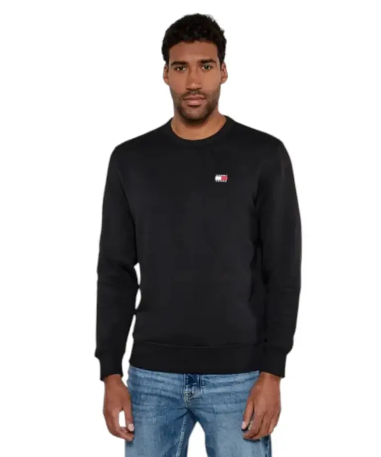 Tommy Hilfiger - Ανδρική Μπλούζα Φούτερ Reg Badge Crew Ext DM0DM20660-BDS Μαύρο