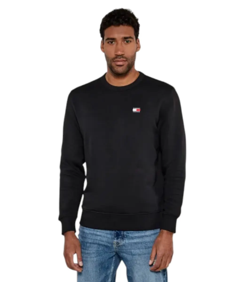 Tommy Hilfiger - Ανδρική Μπλούζα Φούτερ Reg Badge Crew Ext DM0DM20660-BDS Μαύρο