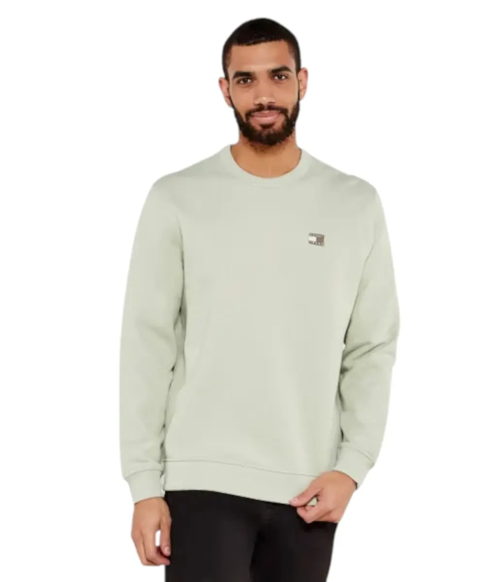 Tommy Hilfiger - Ανδρική Μπλούζα Φούτερ Reg Badge Crew Ext DM0DM20660-M1C Πράσινο