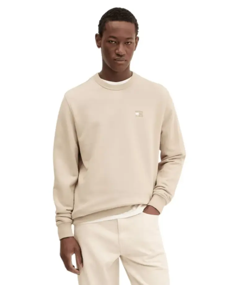 Tommy Hilfiger - Ανδρική Μπλούζα Φούτερ Reg Badge Crew Ext DM0DM20660-RVB Μπεζ