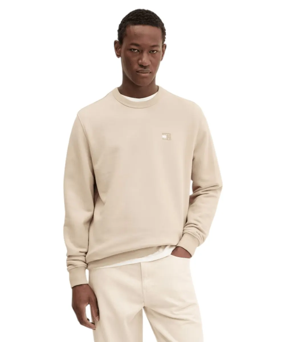 Tommy Hilfiger - Ανδρική Μπλούζα Φούτερ Reg Badge Crew Ext DM0DM20660-RVB Μπεζ