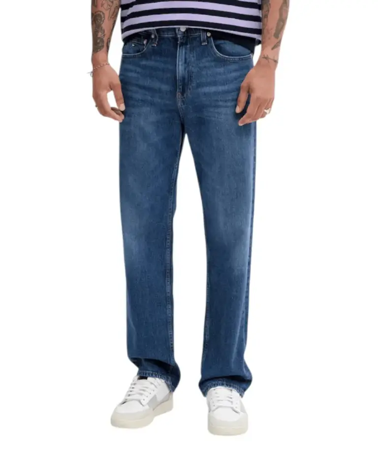 Tommy Hilfiger - Ανδρικό Jean Otis Regular Straight Fit DM0DM21021-1BK Μπλε Σκούρο
