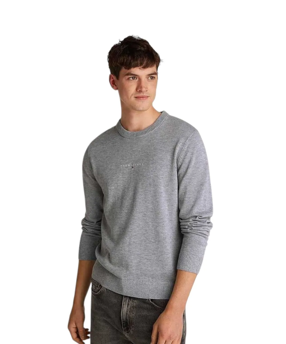 Tommy Hilfiger - Ανδρικό Πουλόβερ Linear Small Chest DM0DM20299-P6N Γκρι