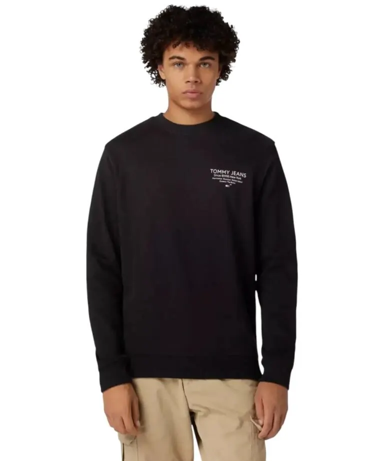 Tommy Hilfiger - Ανδρικό Φούτερ Essential Graphic Crew DM0DM18404-BDS Μαύρο