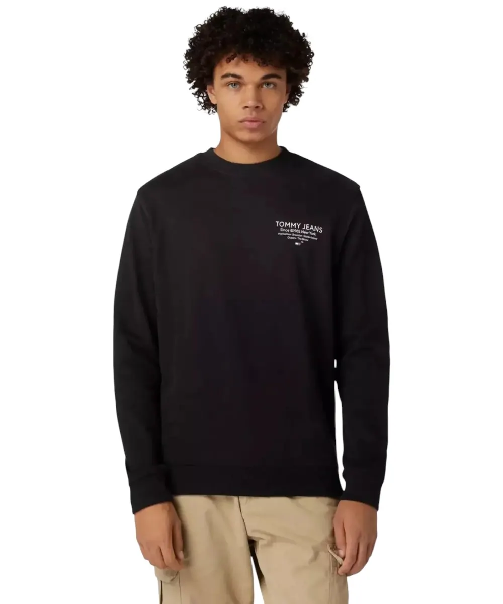 Tommy Hilfiger - Ανδρικό Φούτερ Essential Graphic Crew DM0DM18404-BDS Μαύρο