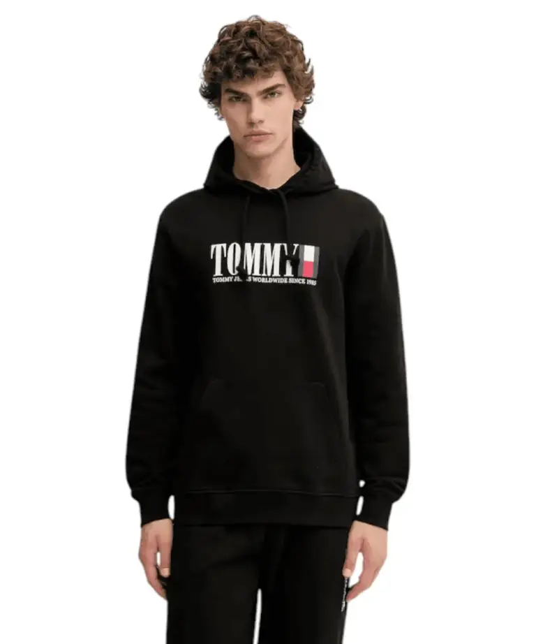 Tommy Hilfiger - Ανδρικό Φούτερ Regular Dna Graphic Hoodie DM0DM22144-BDS Μαύρο