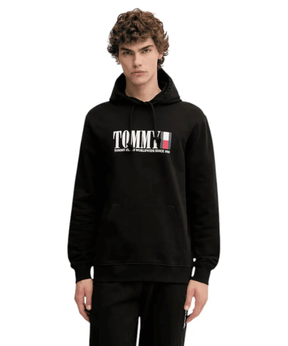 Tommy Hilfiger - Ανδρικό Φούτερ Regular Dna Graphic Hoodie DM0DM22144-BDS Μαύρο