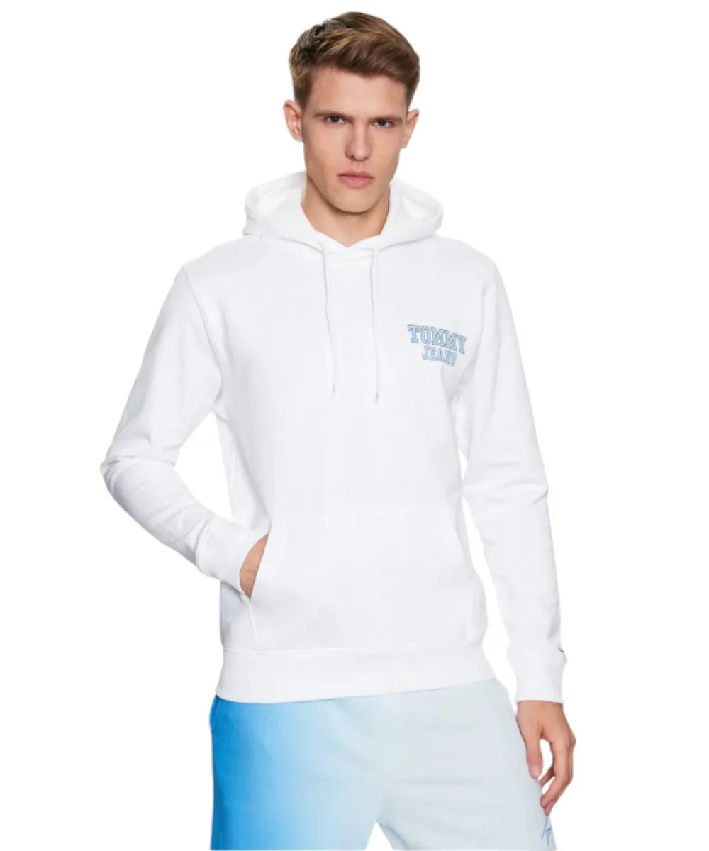 Tommy Hilfiger - Ανδρικό Φούτερ με Κουκούλα DM0DM16365-YBR Λευκό