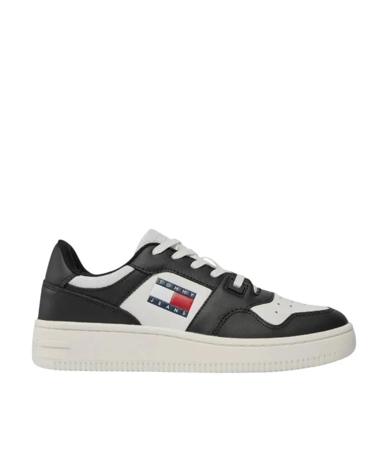 Tommy Hilfiger - Γυναικεία Sneakers Retro Basket EN0EN02505-0GS Μαύρo/Λευκό