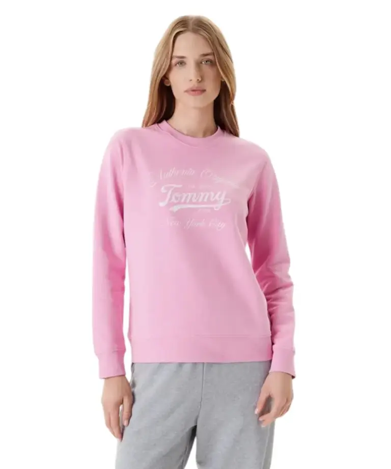 Tommy Hilfiger - Γυναικείο Φούτερ Essential Regular Fit DW0DW20942-U06 Ροζ