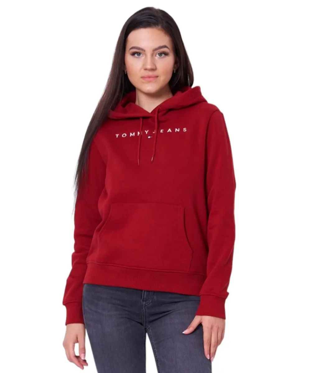 Tommy Hilfiger - Γυναικείο Φούτερ Linear Regular Fit DW0DW17324-XIT Μπορντό