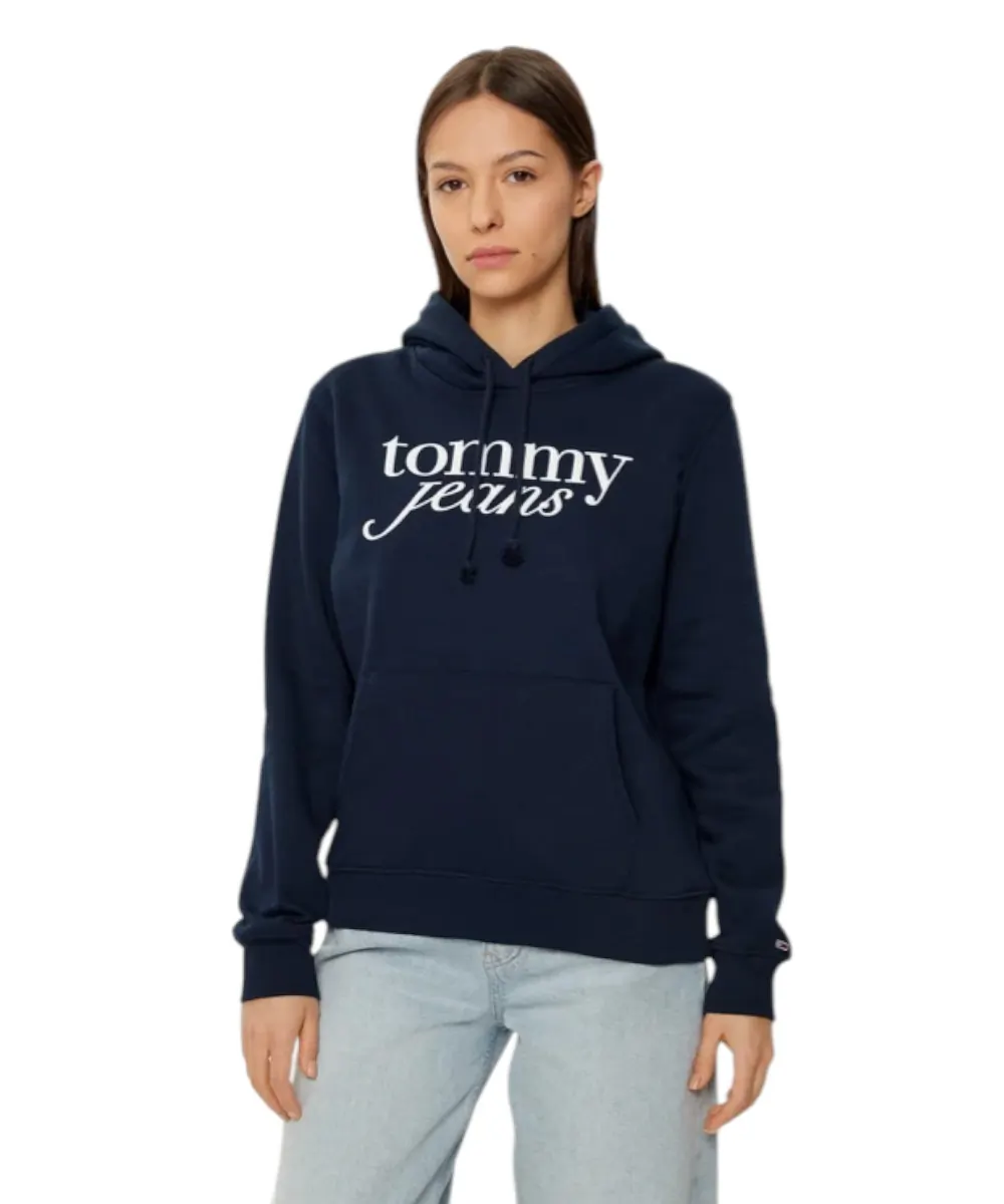 Tommy Hilfiger - Γυναικείο Φούτερ με Κουκούλα Tjw Reg Ess Regular Fit DW0DW20170-C1G Μπλε Σκούρο