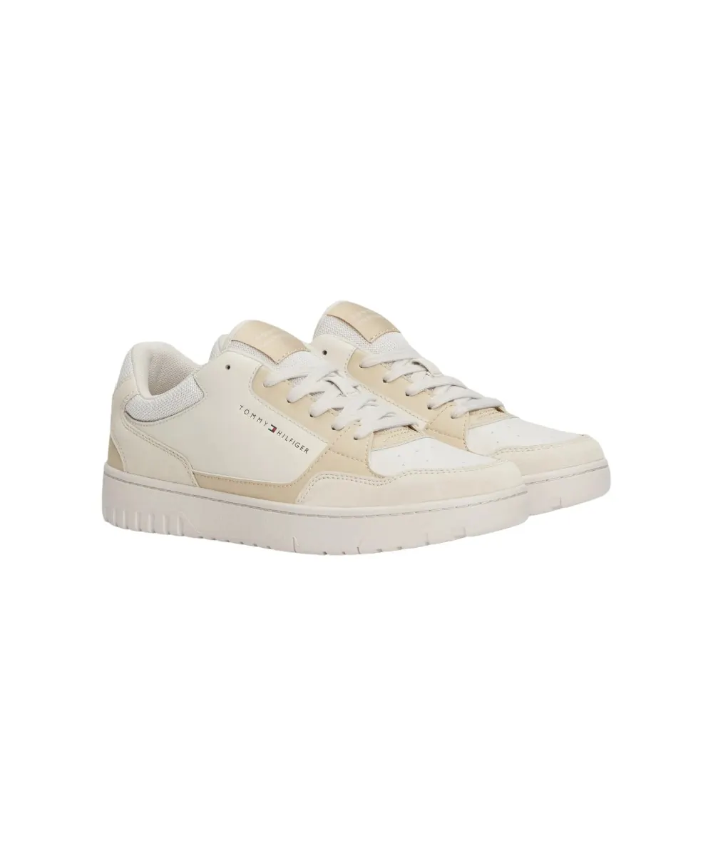 Tommy Hilfiger – Ανδρικά Δερμάτινα Sneakers Th Basket Core Lth Mix Ess FM0FM05058-PQT Γκρι