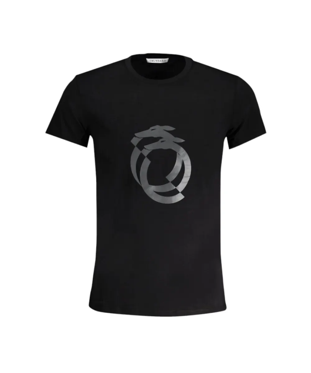 Trussardi Jeans - Ανδρικό T-Shirt TRU1MTS01-BLACK Μαύρο