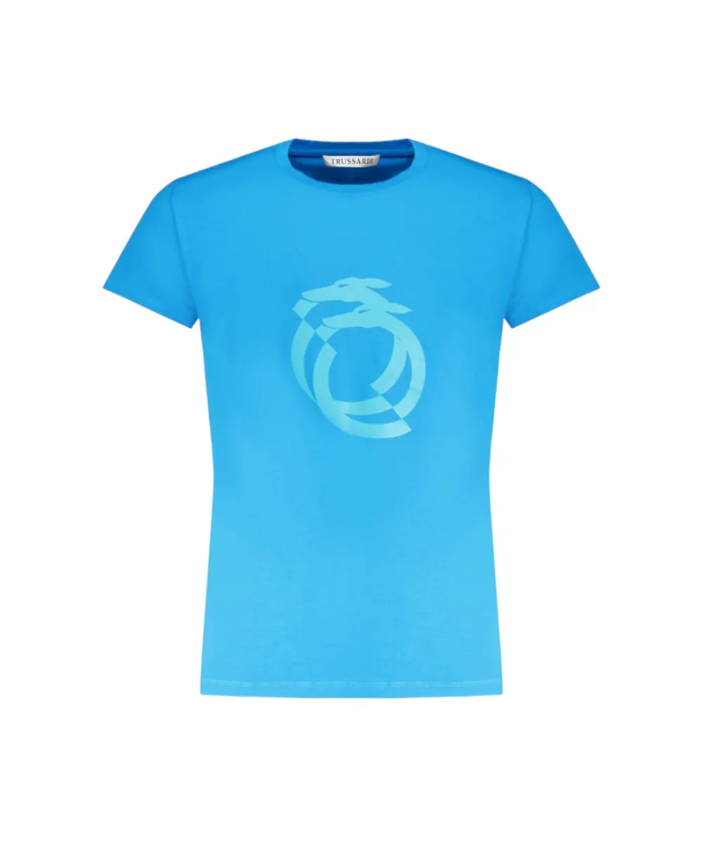 Trussardi Jeans - Ανδρικό T-Shirt TRU1MTS01-TEAL Σιέλ