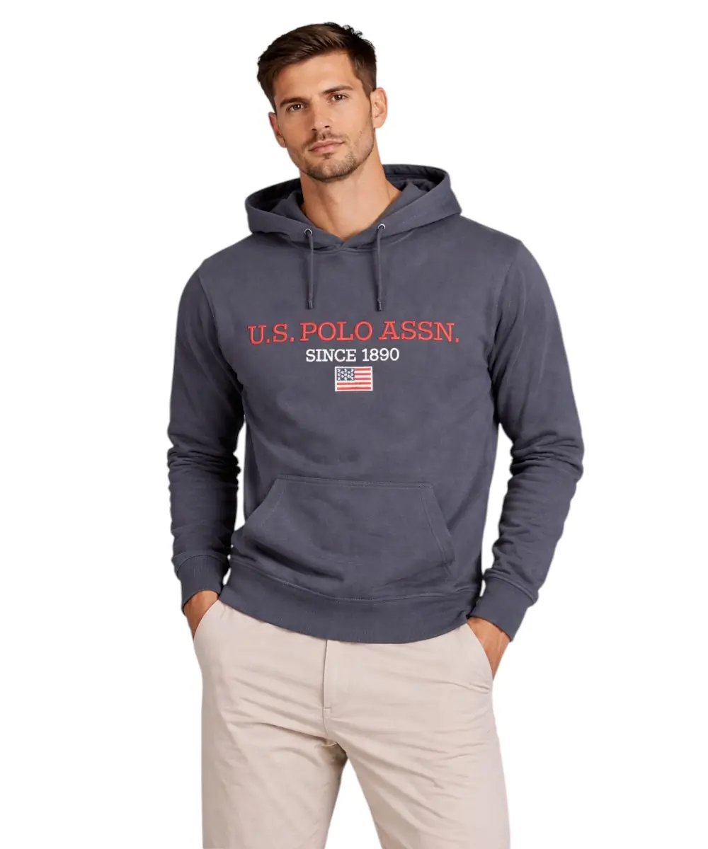 U.S. Polo Assn. - Ανδρικό Φούτερ με Κουκούλα 64460-53223-179 Μπλε Σκούρο