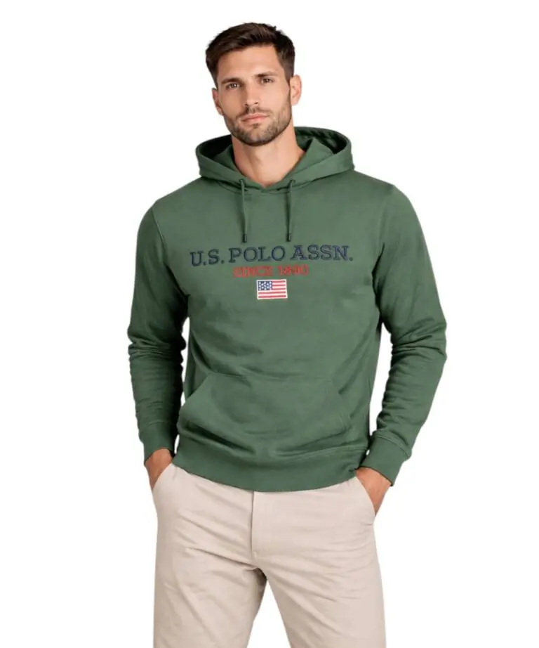 U.S. Polo Assn. - Ανδρικό Φούτερ με Κουκούλα 64460-53223-249 Πράσινο