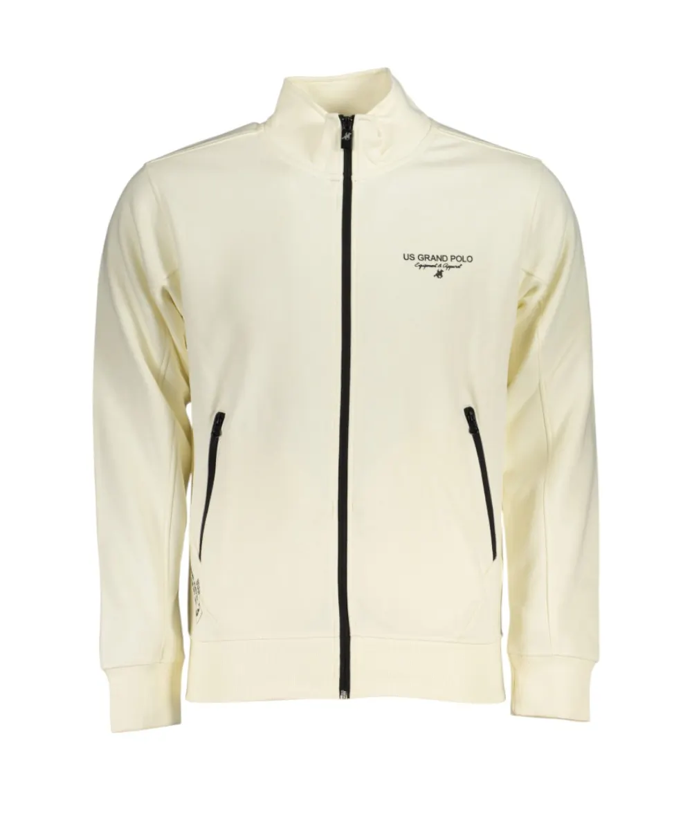 U.S.Grand Polo Club - Ανδρική Ζακέτα Με Λογότυπο USF897-WHITE Λευκό