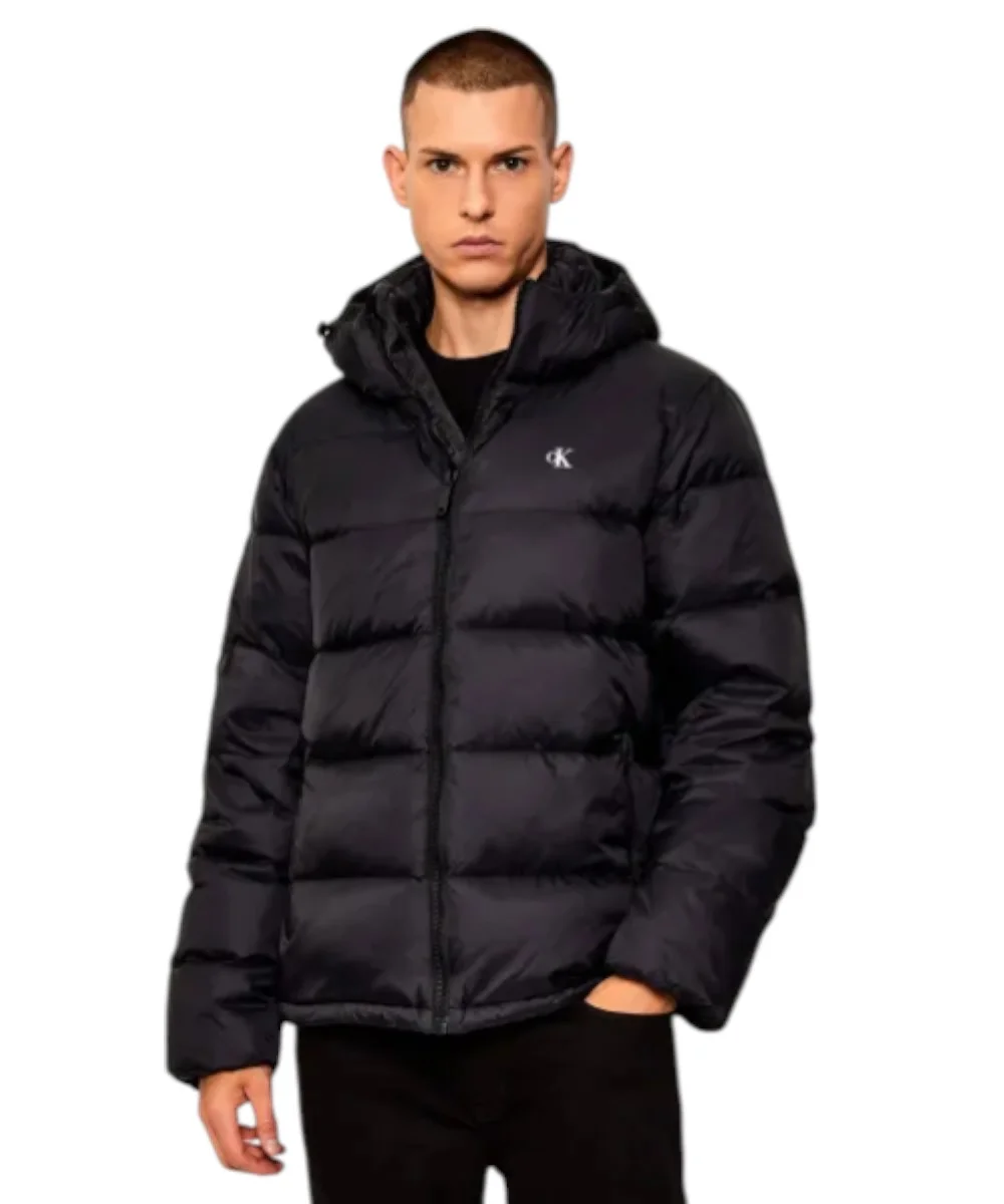 Calvin Klein - Ανδρικό Αδιάβροχο Χειμωνιάτικο Μπουφάν Super Lightweight Nylon Zip Off Hoo LV04RC518G-BAE Μαύρο