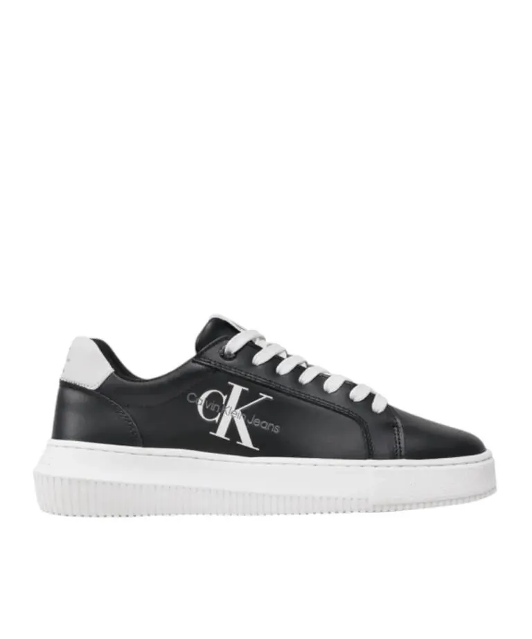 Calvin Klein - Γυναικεία Δερμάτινα Sneakers Chunky Cupsole Mono Wn YW0YW00823-0GJ Μαύρο