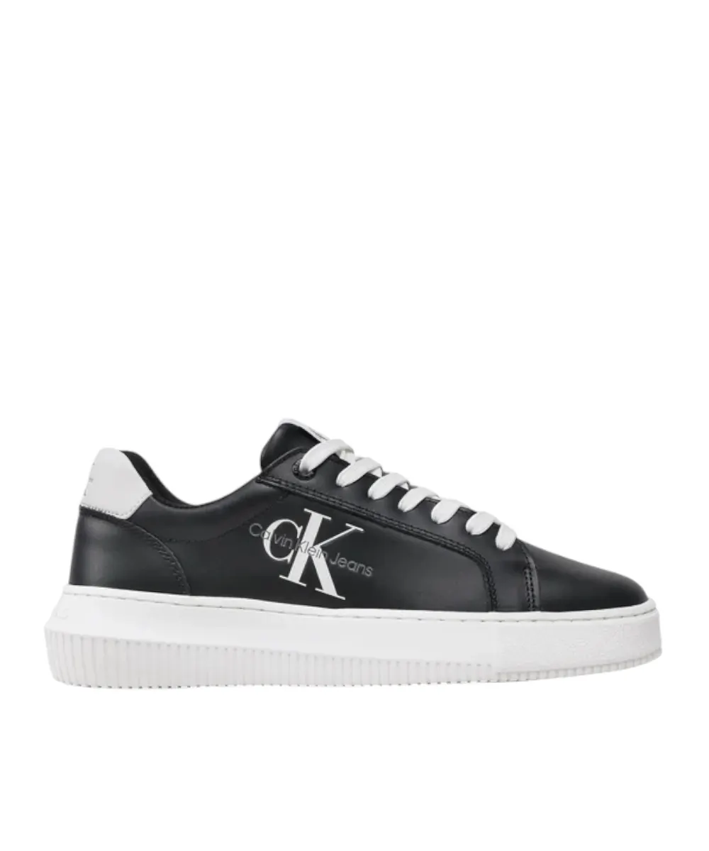 Calvin Klein - Γυναικεία Δερμάτινα Sneakers Chunky Cupsole Mono Wn YW0YW00823-0GJ Μαύρο