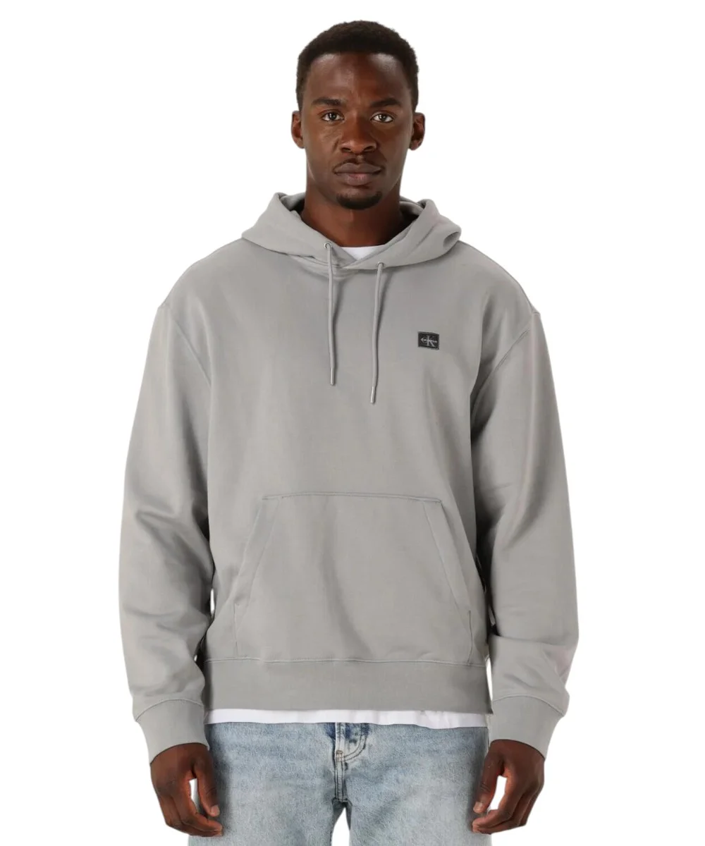 Calvin Klein - Φούτερ Cotton Terry Badge Hoodie LV04RC274G-RO2 Γκρι
