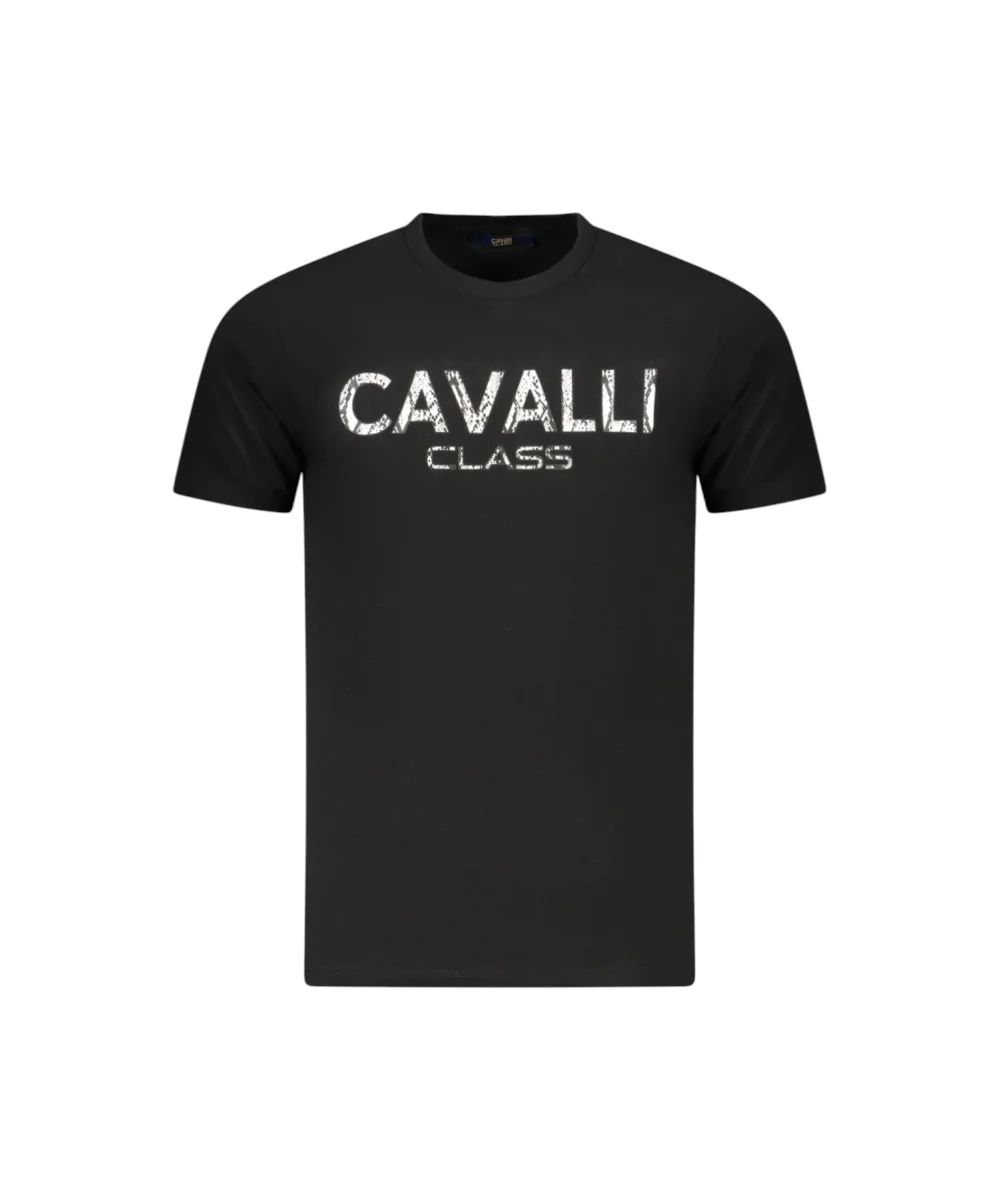 Cavalli Class - Ανδρική Μπλούζα T-Shirt Κοντομάνικη Regular Fit TXT61GJD060-05051 Μαύρο