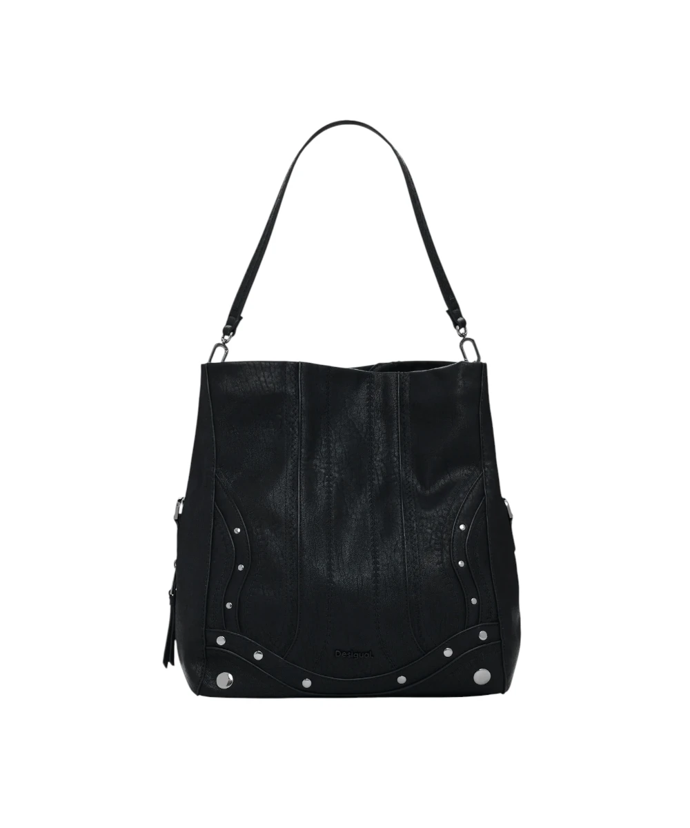 Desigual - Γυναικεία Τσάντα Ώμου Embro Patch Loverty B 25WAXPAA-2000 Μαύρο
