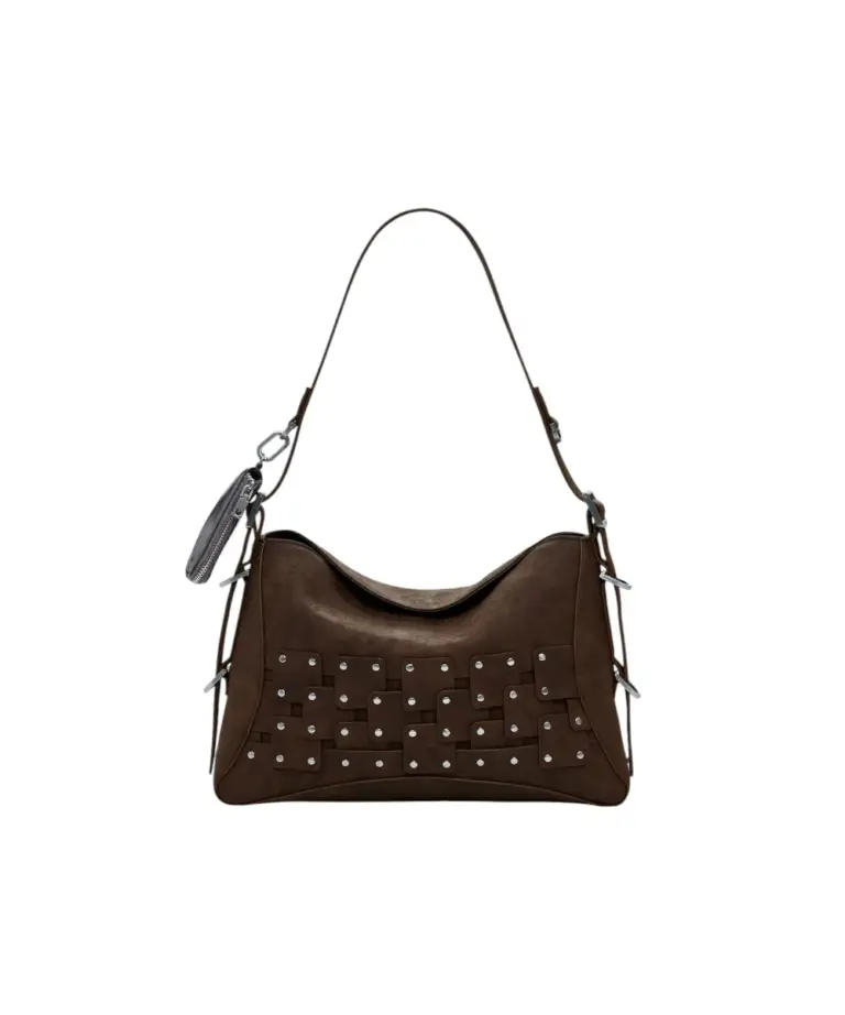 Desigual - Γυναικεία Τσάντα Ώμου New Patch 2 Choco 25WAXPBP-6009 Καφέ