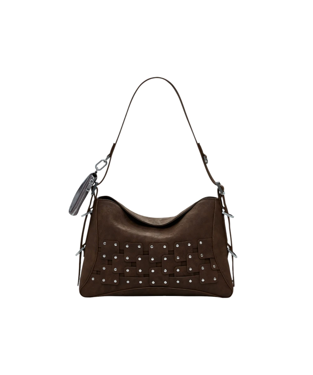 Desigual - Γυναικεία Τσάντα Ώμου New Patch 2 Choco 25WAXPBP-6009 Καφέ