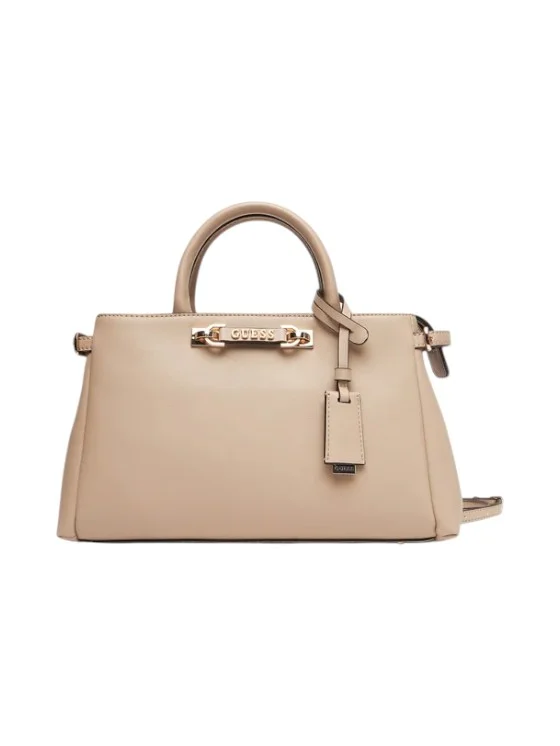 Guess - Γυναικεία Τσάντα Χειρός Lefia Satchel HWBG9644060-SIT Μπεζ