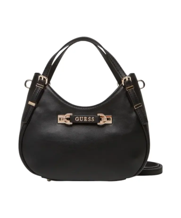 Guess - Γυναικεία Τσάντα Χειρός Mini Lefia Satchel HWBG9644050-BLA Μαύρο