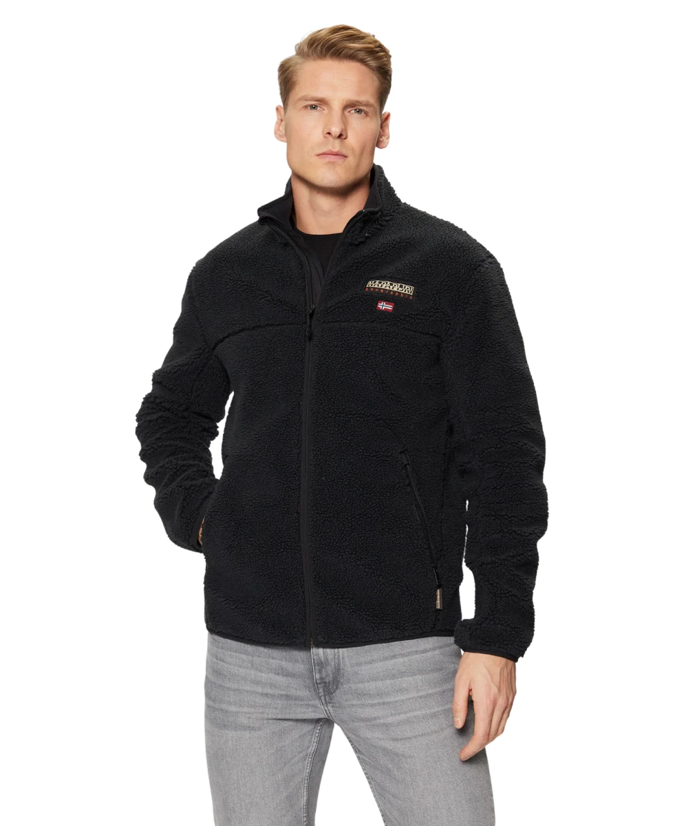 Napapijri - Ανδρική Ζακέτα Fleece T-Tynik fz Regular Fit NP0A4IA9-041 Μαύρο