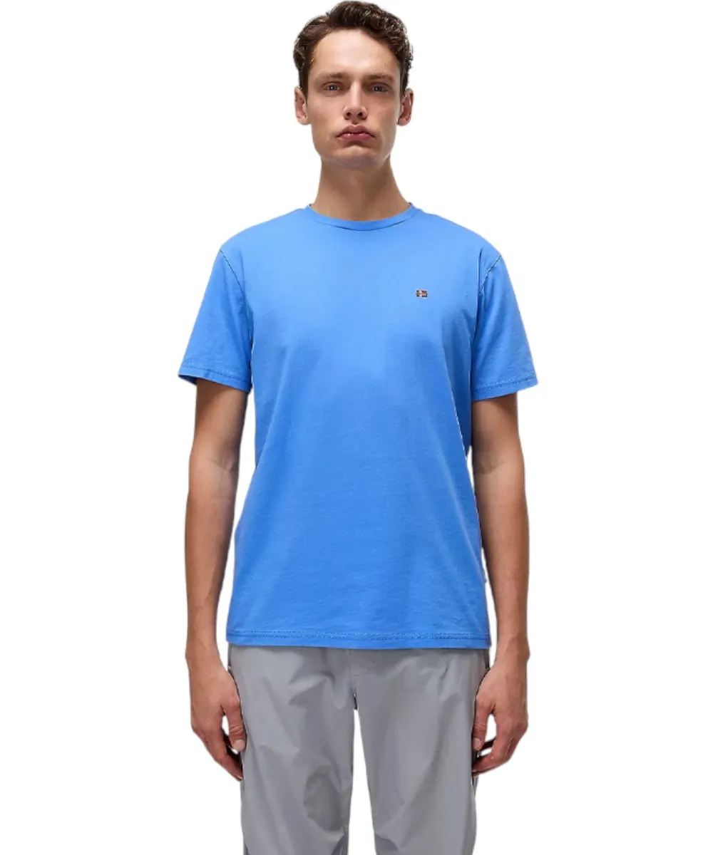 Napapijri - Ανδρικό T-shirt Salis Ss Sum Regular Fit NP0A4H8D-B2P Μπλε Ρουαγιάλ