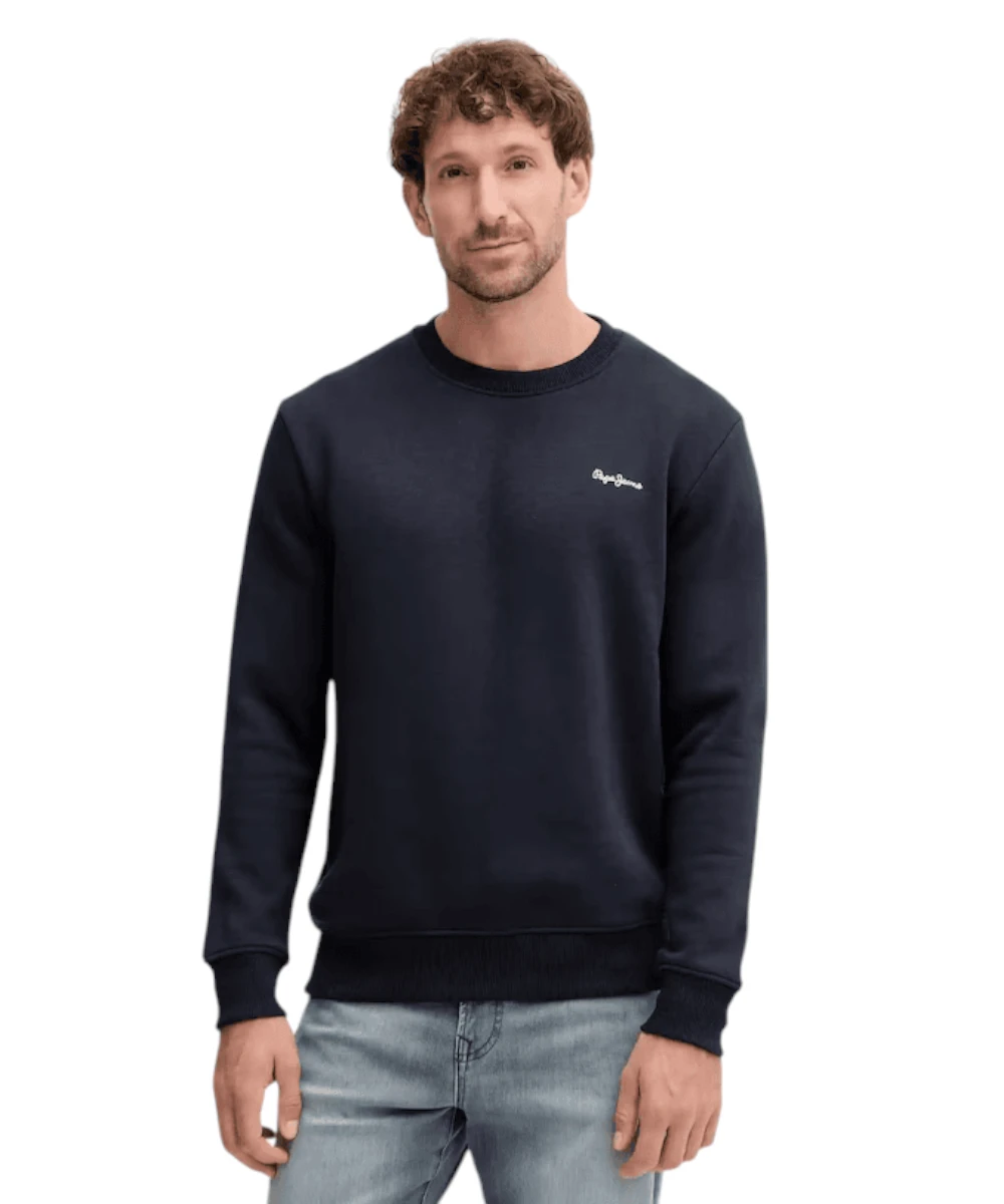 Pepe Jeans - Ανδρικό Φούτερ Crew Neck Logo PM5800013-594 Μπλε Σκούρο