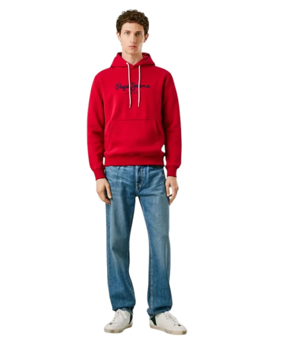 Pepe Jeans - Ανδρικό Φούτερ Hoodie Mac Beth PM5800009-285 Κόκκινο