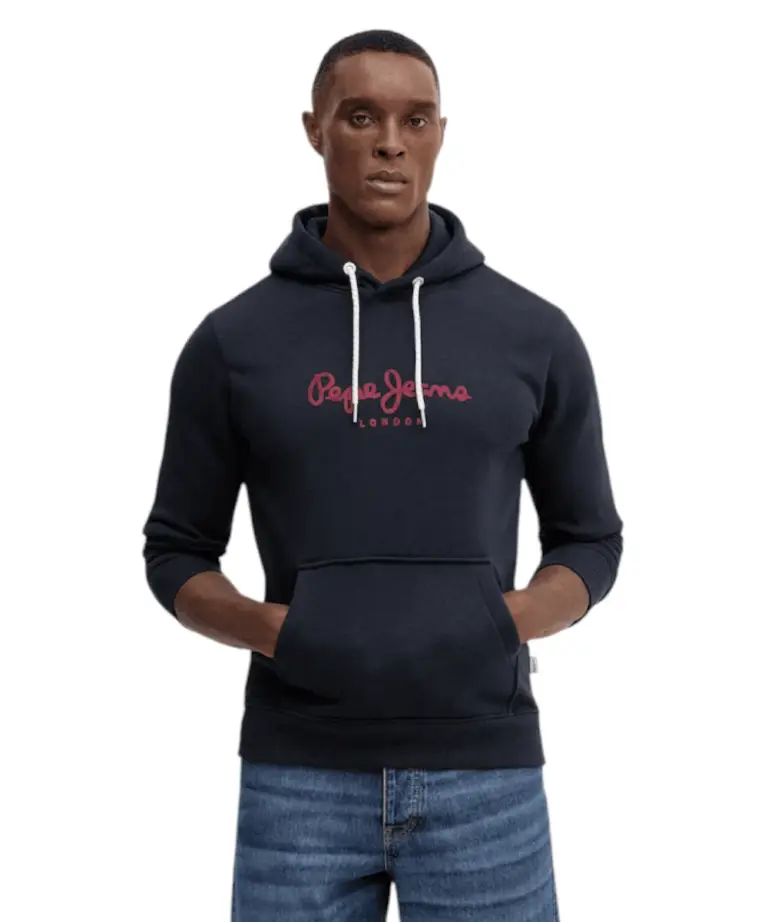 Pepe Jeans - Ανδρικό Φούτερ Hoodie Mac Beth PM5800009-594 Μπλε Σκούρο