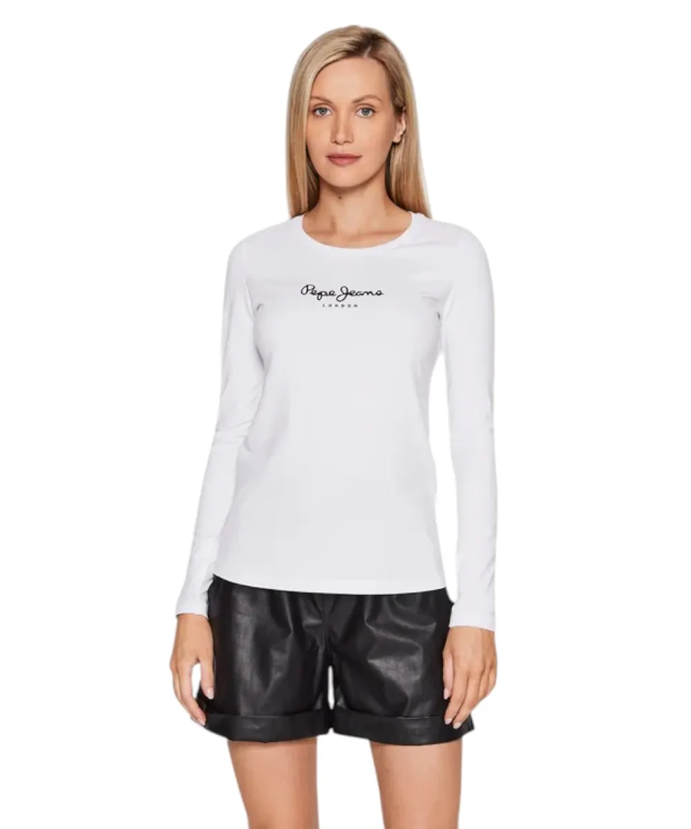 Pepe Jeans - Γυναικεία Μπλούζα Long Sleeve New Virginia Ssn PL505203-800 Λευκό