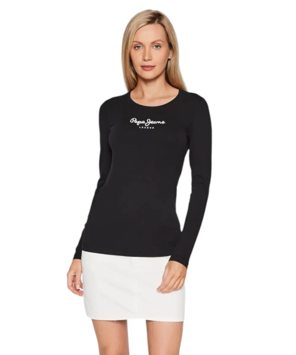 Pepe Jeans - Γυναικεία Μπλούζα Long Sleeve New Virginia Ssn PL505203-999 Μαύρο