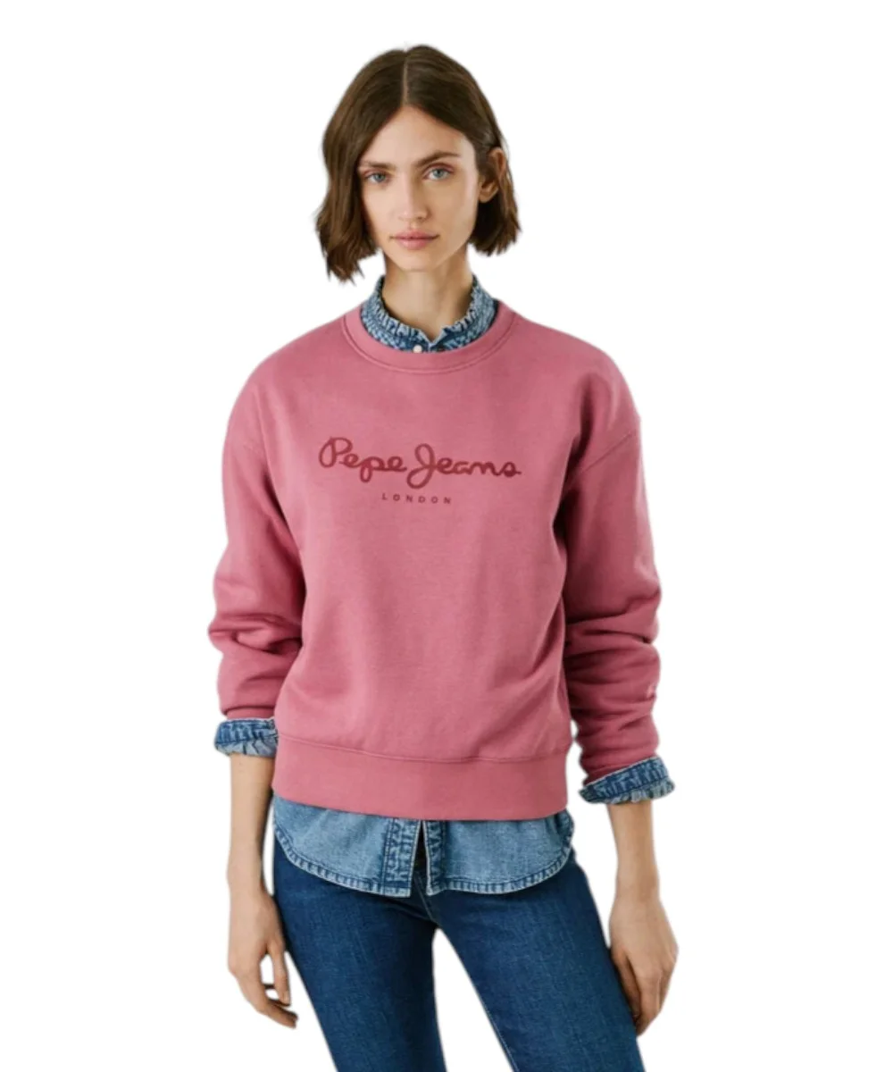 Pepe Jeans - Γυναικείο Φούτερ Crew Neck Logo PL5800002-333 Ροζ
